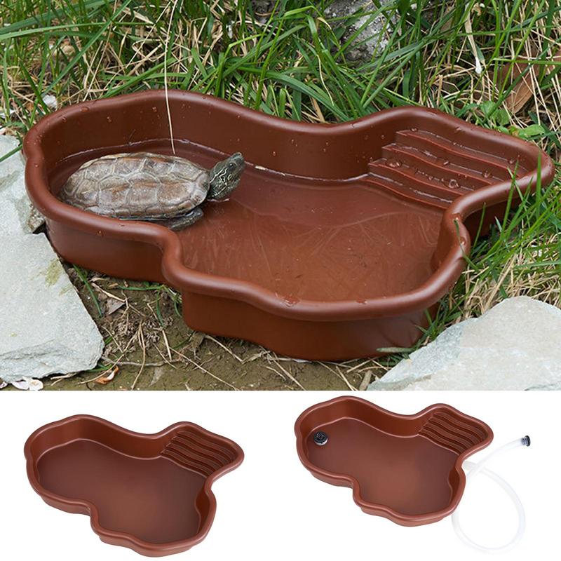 Water Dish Reptile - Plato de alimentación de tortuga, piscina