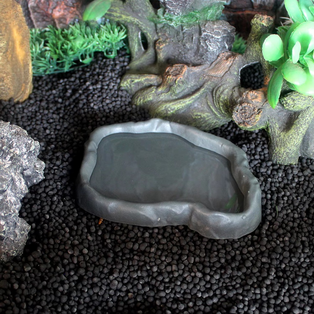 Comedero de resina ABS para re - Water Dish Reptile reseña y precio